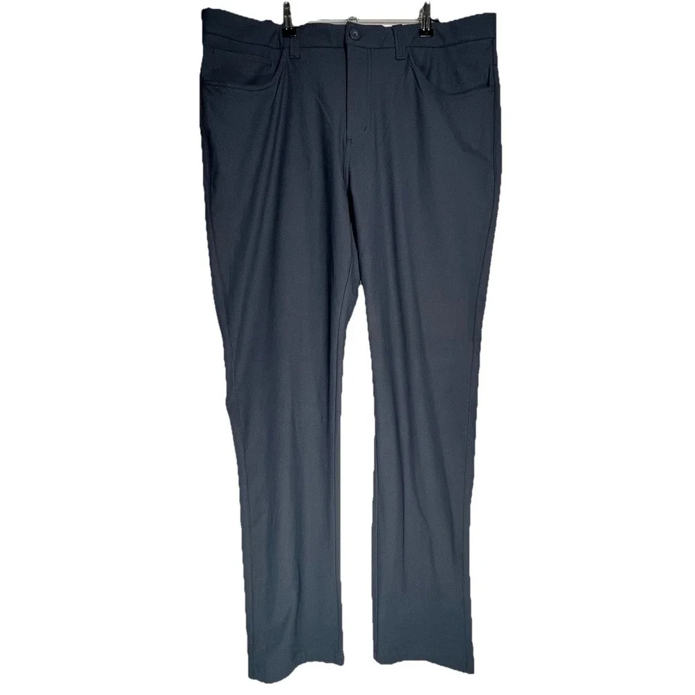 New Balance All Motion Men 38x32 Dark Gray 5-Pocket 4-Way Stretch Golf Pants NEW